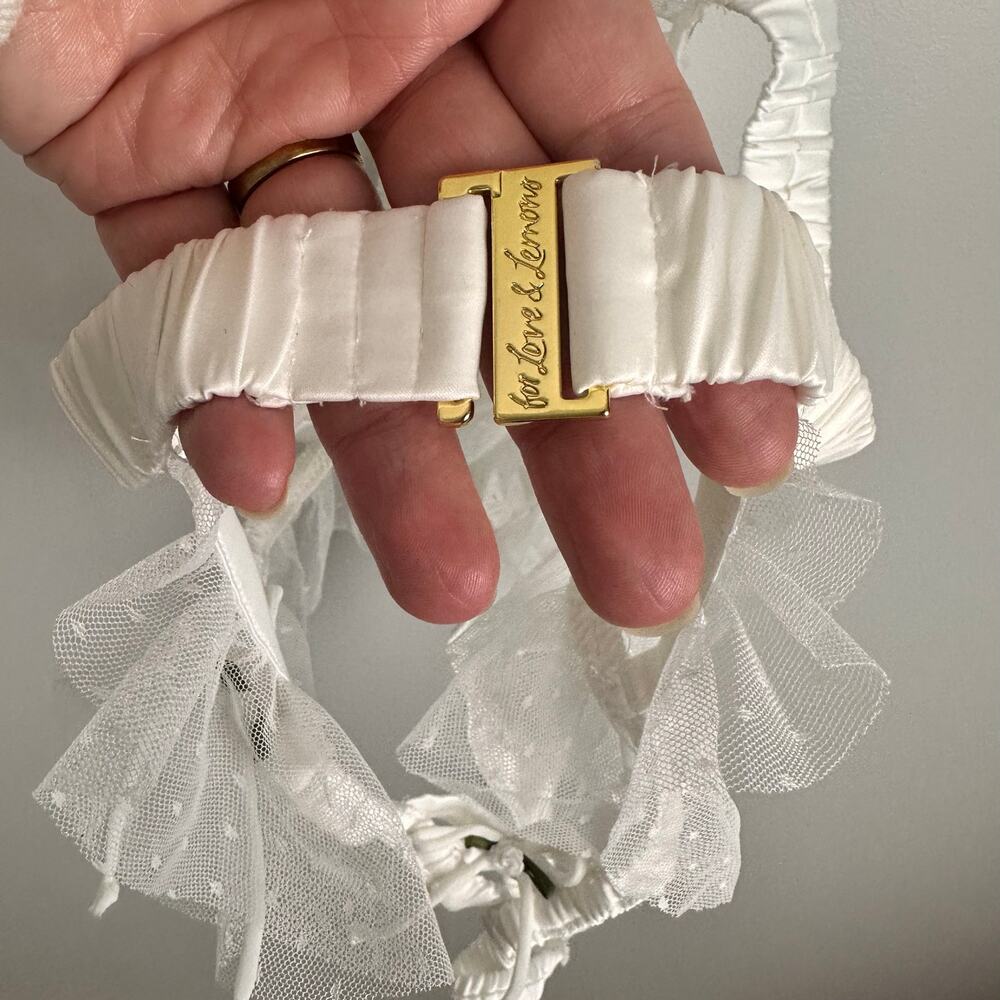 For Love & Lemons Eternal Rose Lace Ribbons Teddy Sz 8/10 Large Bridal White NWT - Picture 11 of 15